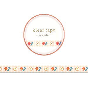 Mind Wave Washi Tape Clear 7mm Pop Color Flower 1