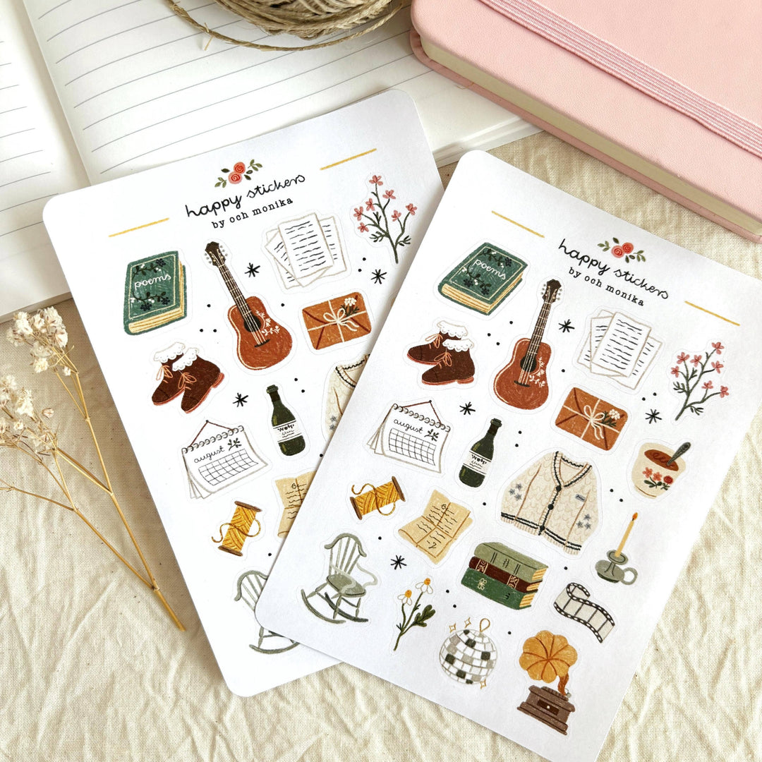 Folklore - Planner &amp; Journal Stickers | A6 Matte Paper