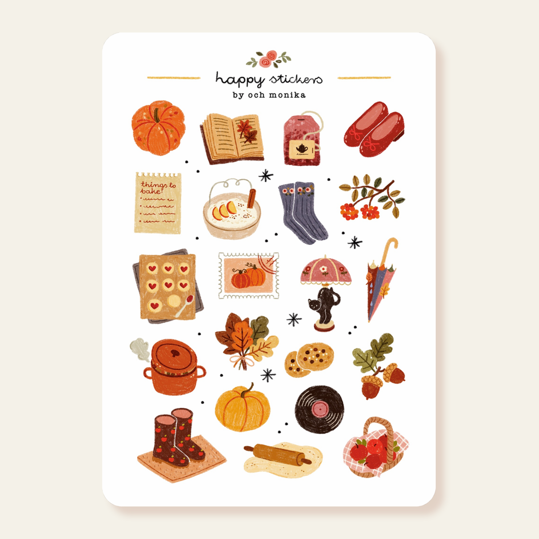 Hello Autumn - Sticker Sheet | Fall Planner Accessory