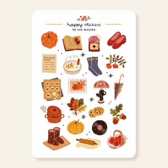 Hello Autumn - Sticker Sheet | Fall Planner Accessory
