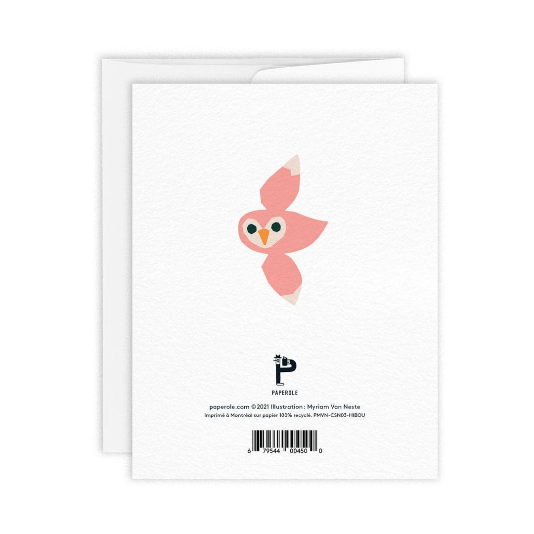 OWL — Greeting Card: SINGLE CARD TEAL
