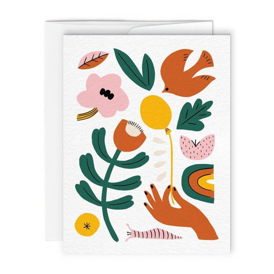 YELLOW BALLOON — Greeting card