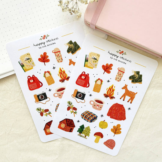 Hiking - Sticker Sheet | Outdoor Adventure Stationery