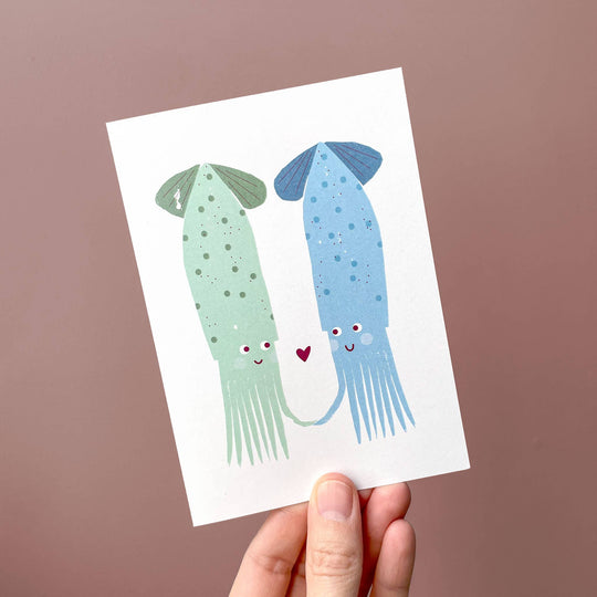 Greeting Card Squid