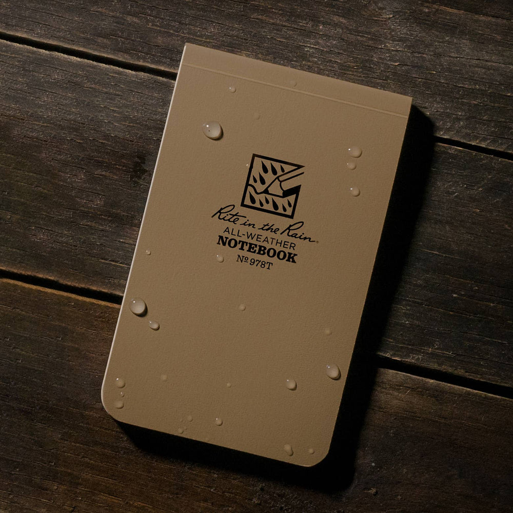 Rite in the Rain 3.25" x 5.25" Tan Soft Cover Notebook