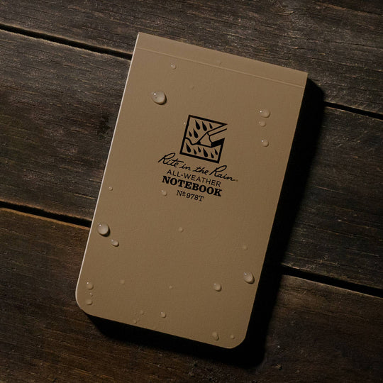 Rite in the Rain 3.25" x 5.25" Tan Soft Cover Notebook
