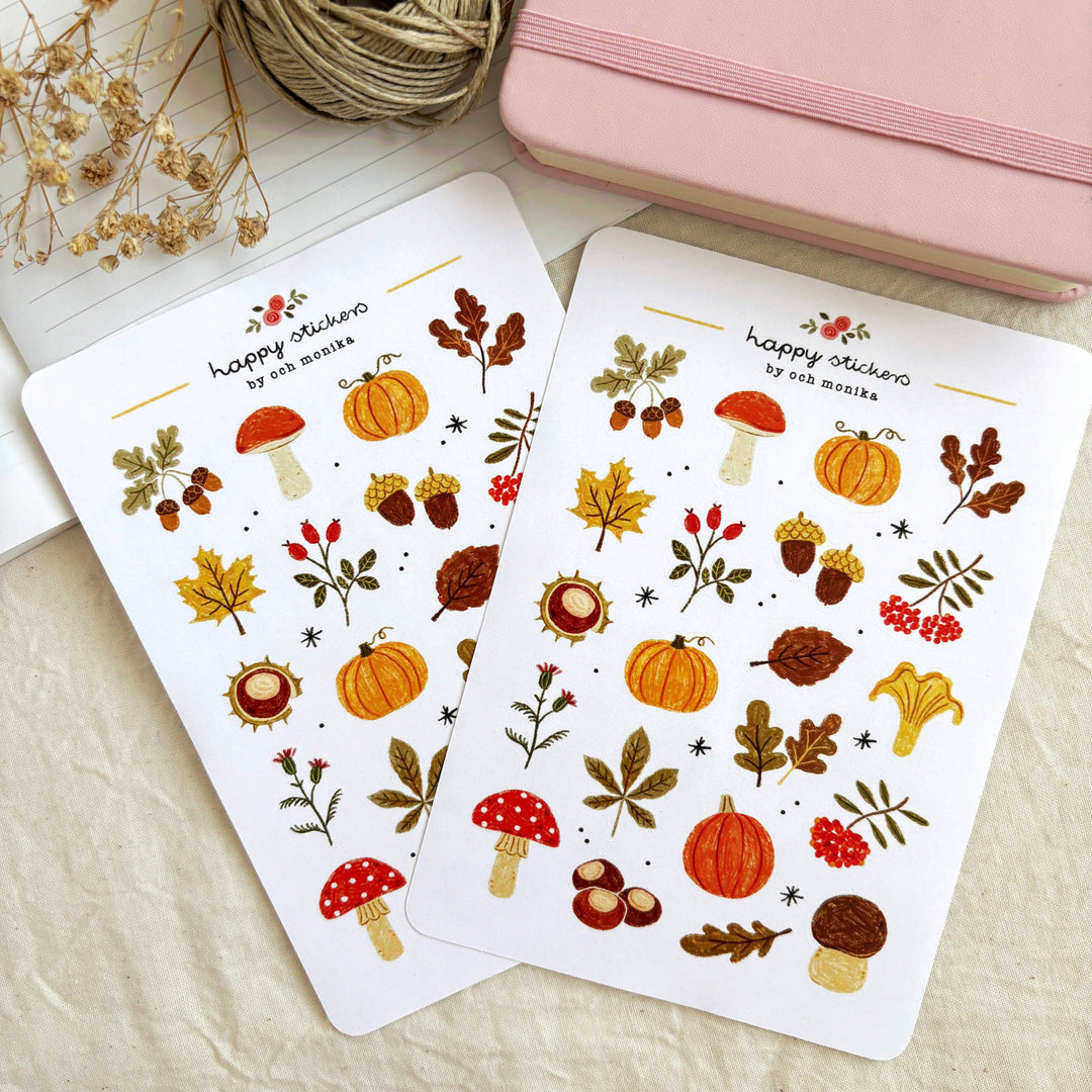 Autumn Treasures - Sticker Sheet | Fall Planner Stickers