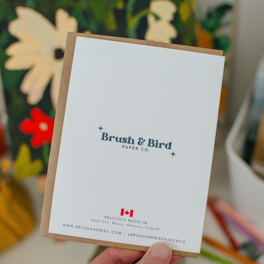 Flower Garden Card | Floral Painting Blank Greeting Card