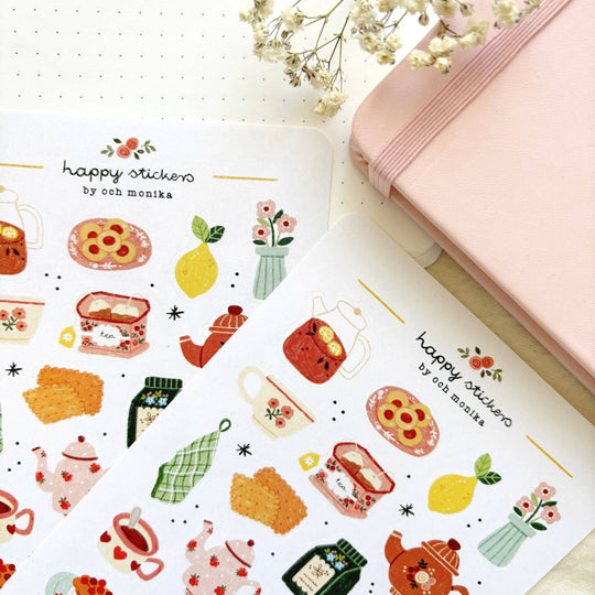 Tea Time - Planner &amp; Journal Stickers | A6 Matte Paper