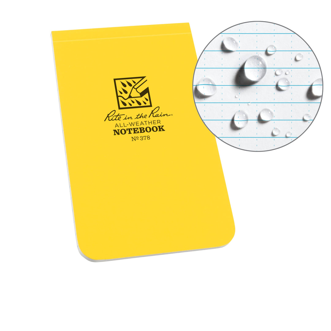 Rite in the Rain 3.25" x 5.25" Yellow Soft Cover Notebook