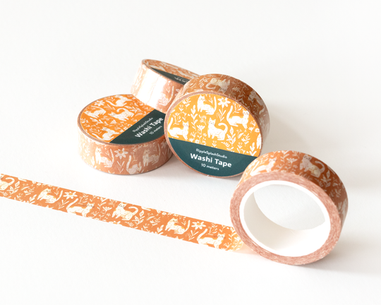Woodland Cat Washi Tape