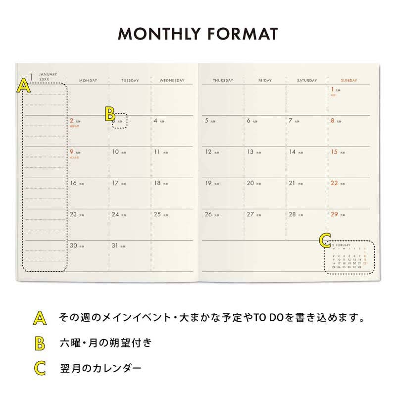 2026 Monthly Planner Houma Square- Blue Green