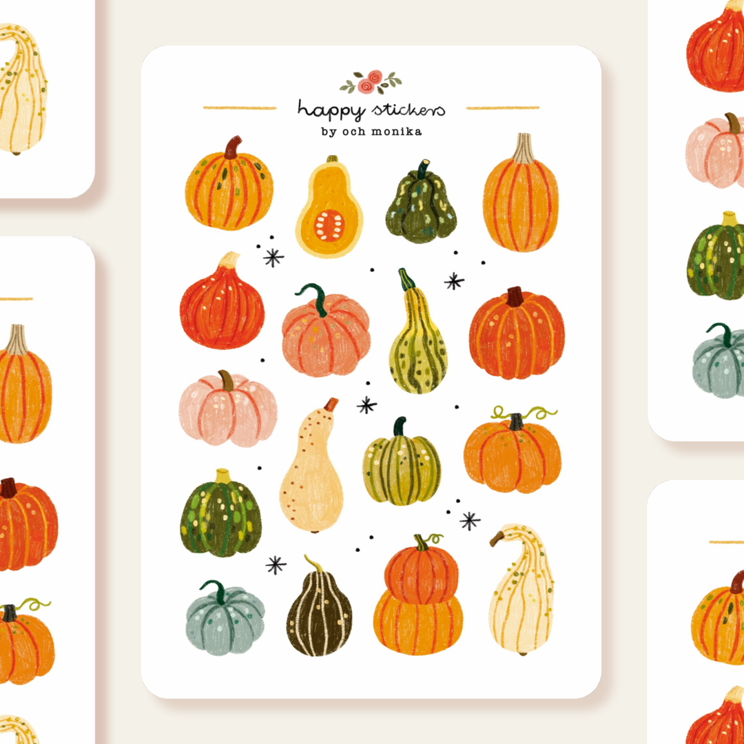 Pumpkins - Sticker Sheet | Fall Decor Planner Gift