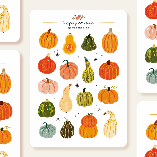 Pumpkins - Sticker Sheet | Fall Decor Planner Gift