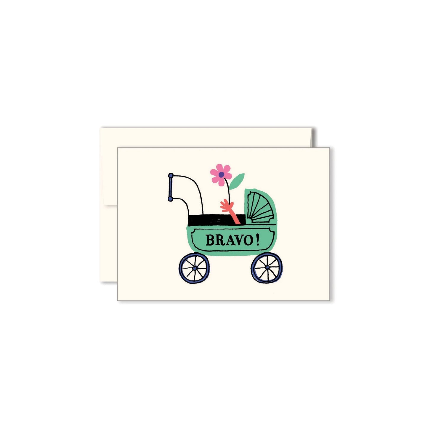 STROLLER — Miniature Greeting Card