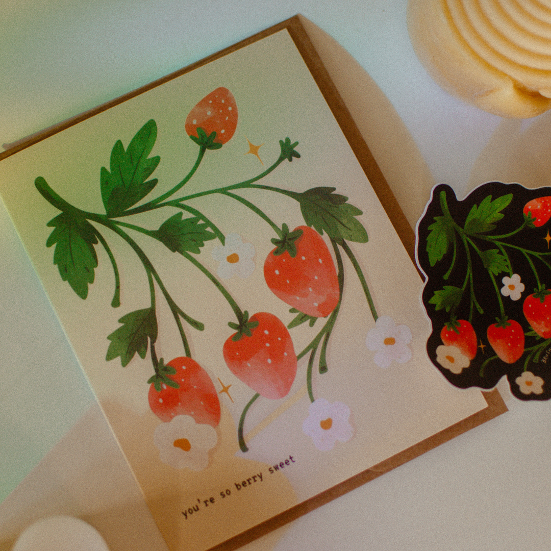 Strawberry Birthday Greeting Card | You&