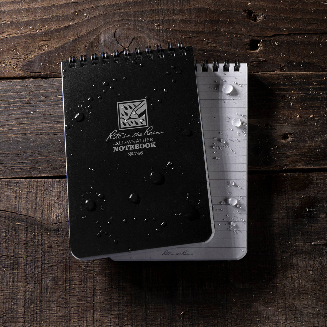 Rite in the Rain 4" x 6" Black Top-Spiral Notebook