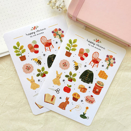 Sweet Afternoon - Sticker Sheet | Cozy Hygge Decor