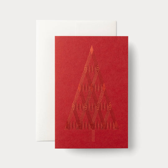 Red Foil Tree Card | All Is Bright: Red and Red