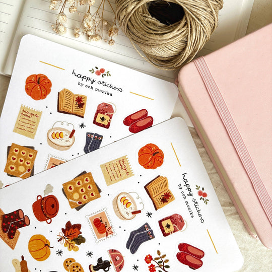 Hello Autumn - Sticker Sheet | Fall Planner Accessory