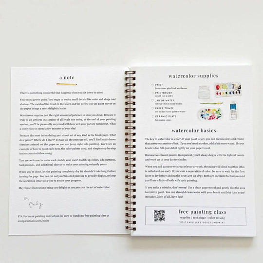 Fruit watercolor workbook