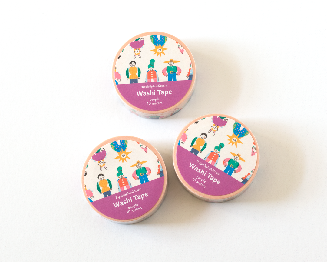 Whimsical People Washi Tape