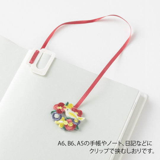 Midori Bookmarker Embroidery Bird