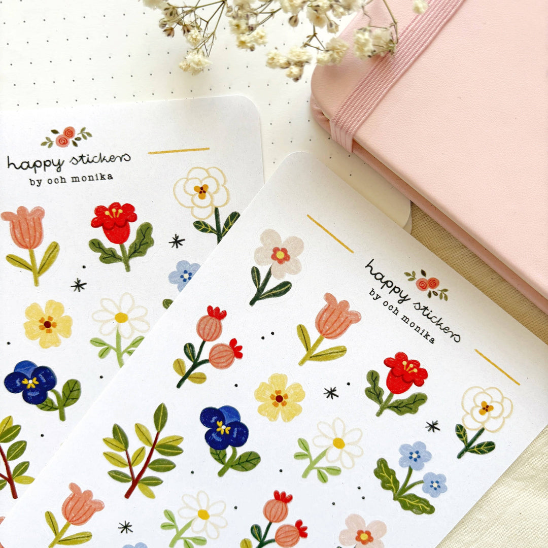 Floral - Planner &amp; Journal Stickers | A6 Matte Paper