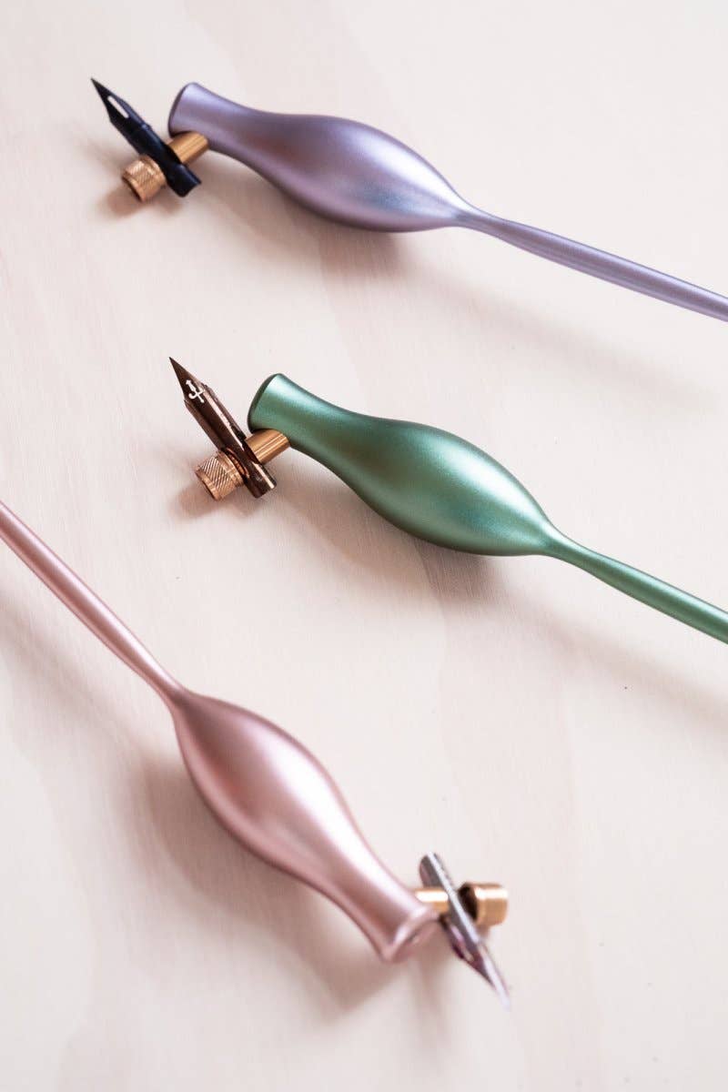 Carrot Calligraphy Pen- Seaglass