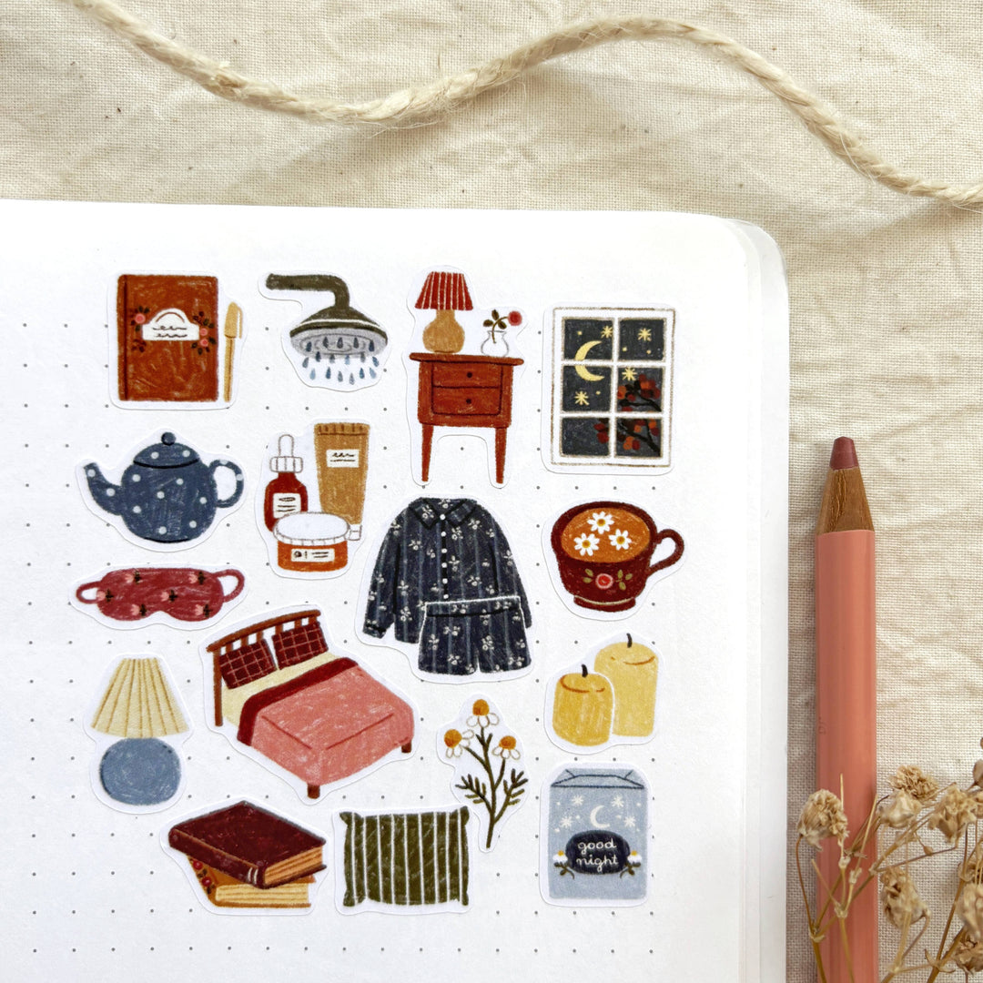 Good Night - Sticker Sheet | Night Routine Stickers