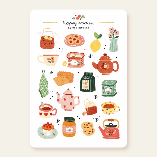 Tea Time - Planner &amp; Journal Stickers | A6 Matte Paper