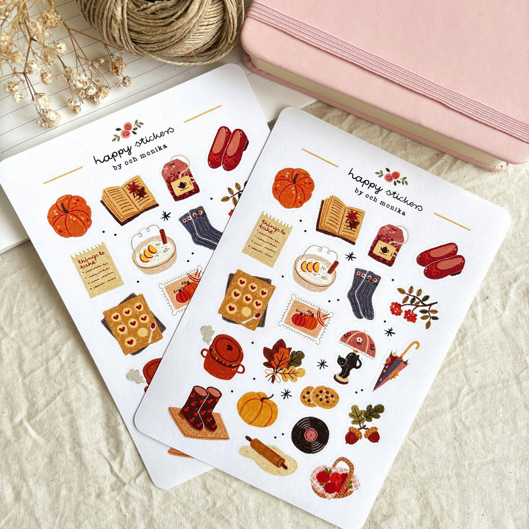 Hello Autumn - Sticker Sheet | Fall Planner Accessory