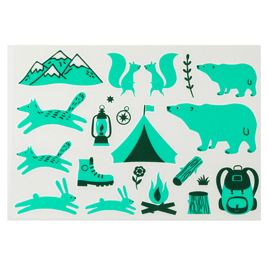 Irodo Fabric Transfer Sticker- Camp Green