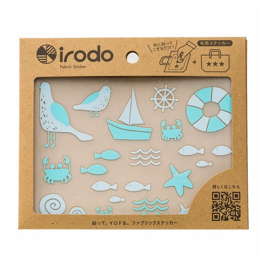 Irodo Fabric Transfer Stickers - Sea Sea Light Blue*Sky