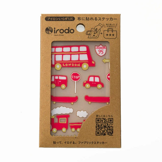 Irodo Fabric Transfer Stickers - NORIMONO Red*Gold