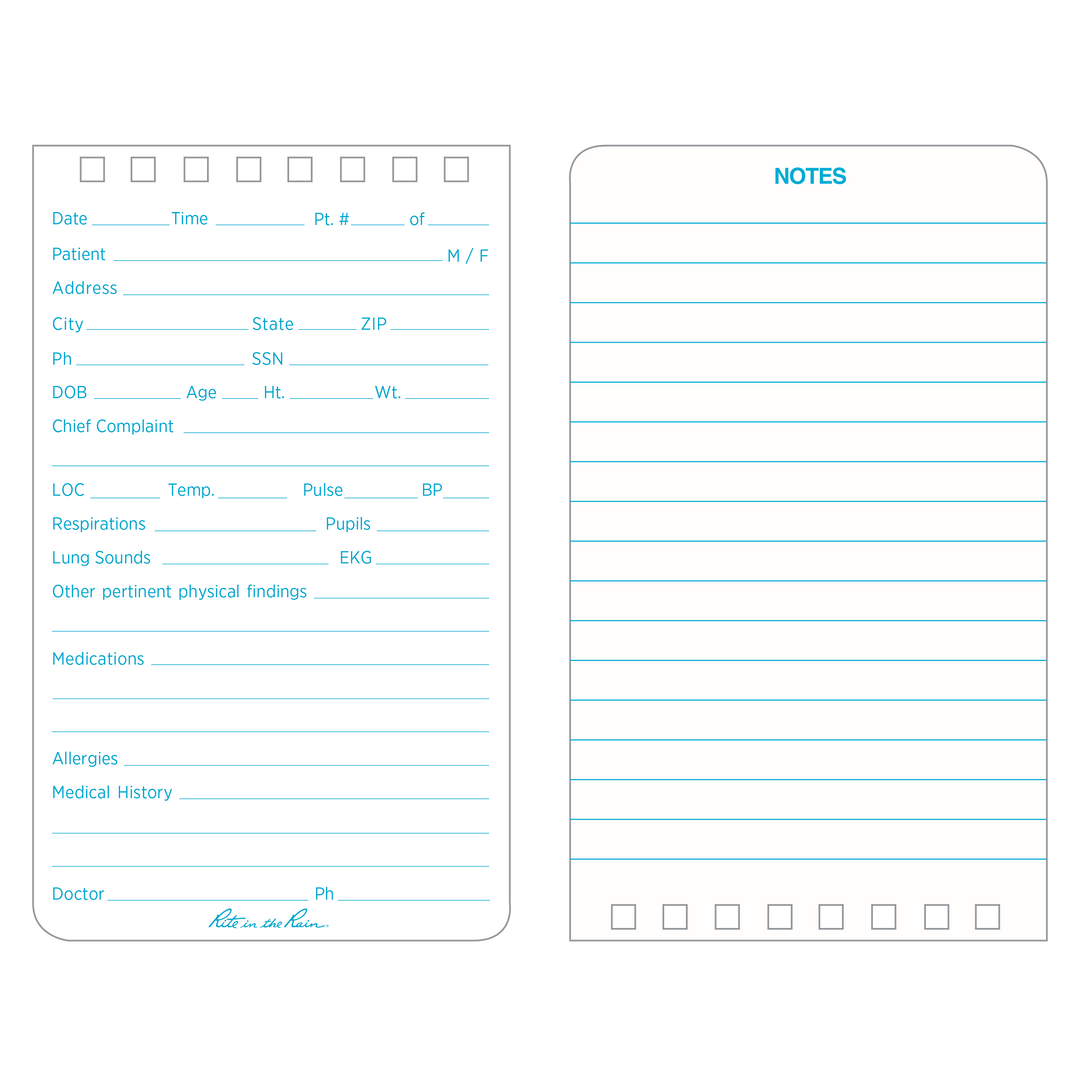 Rite in the Rain EMS Top Spiral Notebook 3" x 5" - Yellow