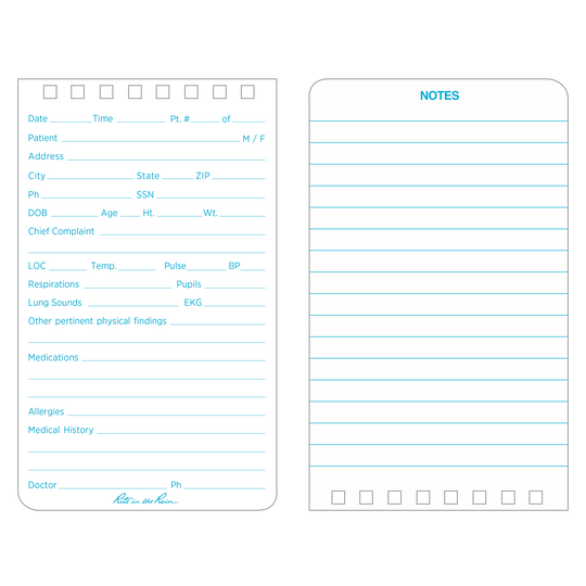 Rite in the Rain EMS Top Spiral Notebook 3" x 5" - Yellow