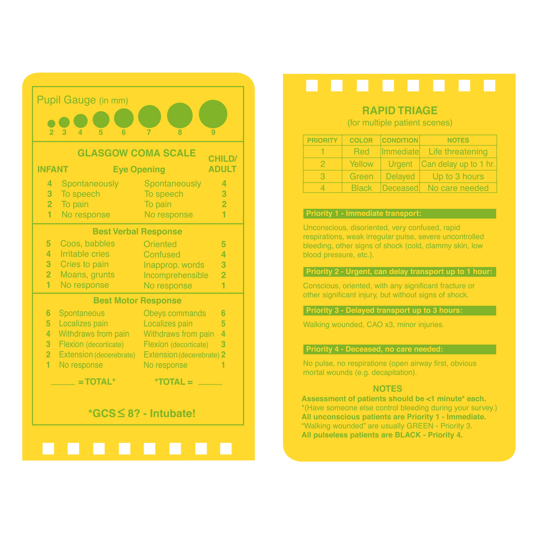 Rite in the Rain EMS Top Spiral Notebook 3" x 5" - Yellow