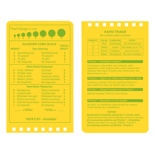 Rite in the Rain EMS Top Spiral Notebook 3" x 5" - Yellow