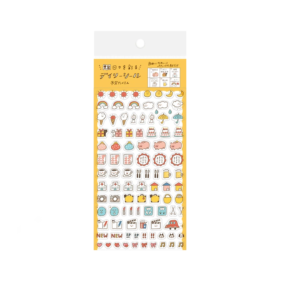 FURUKAWA SHIKO Planner Stickers Watashi-Biyori Daily Sticker - Lots of Plans