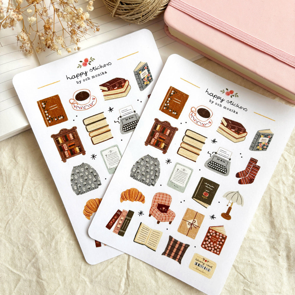 Bookish Corner - Planner & Journal Stickers | A6 Matte Paper