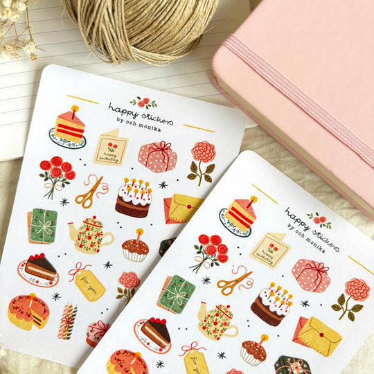 Sweet Birthday - Planner &amp; Journal Stickers | A6 Matte Paper