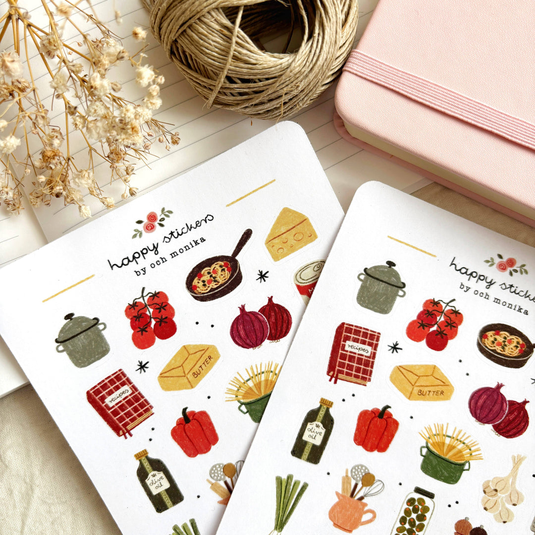 Home Cooking - Planner &amp; Journal Stickers | A6 Matte Paper