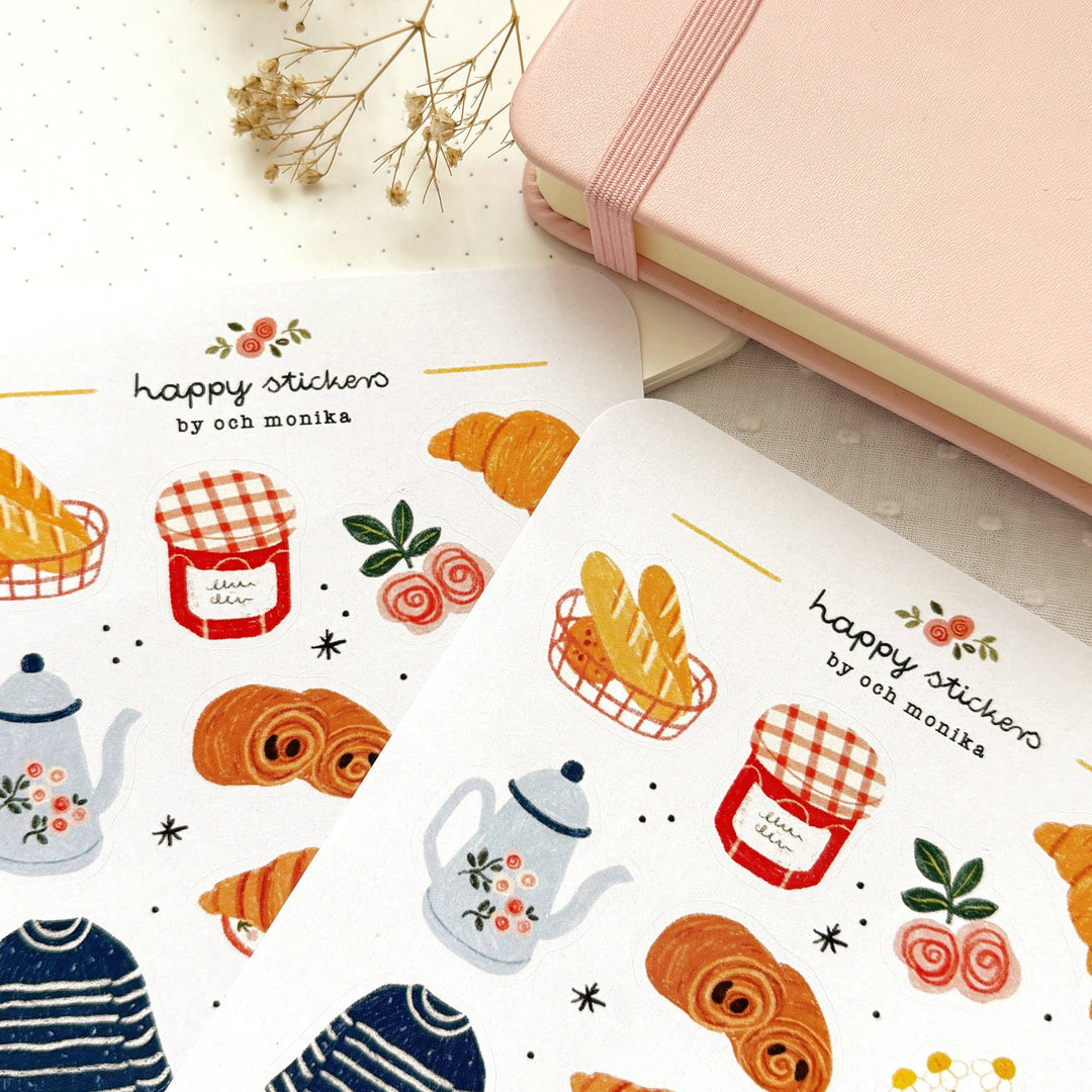 French Breakfast - Planner &amp; Journal Stickers | A6 Matte