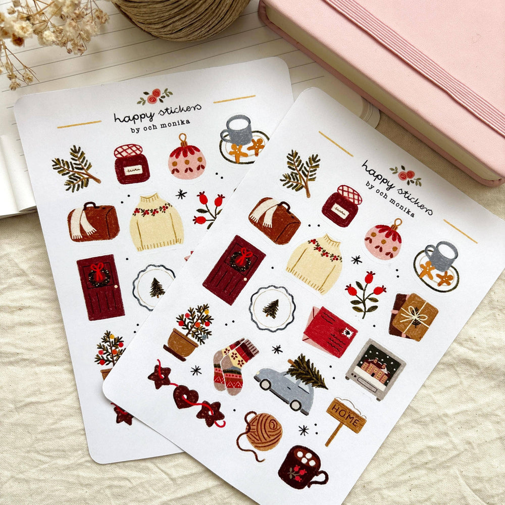 Coming Home For Christmas - Sticker Sheet | Winter Gift