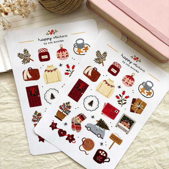 Coming Home For Christmas - Sticker Sheet | Winter Gift