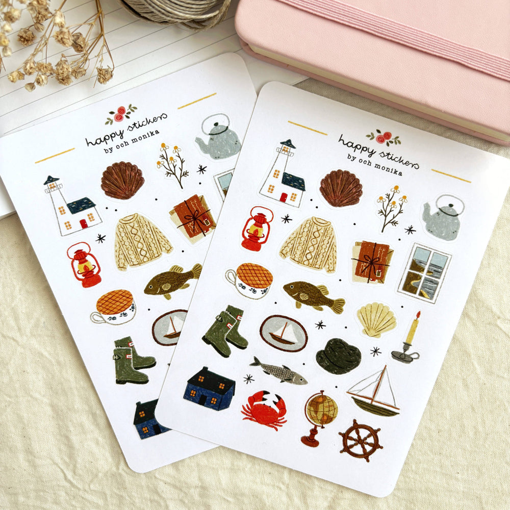 Lighthouse Keeper - Sticker Sheet | Coastal Planner Stickers