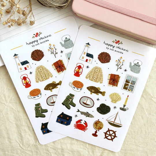 Lighthouse Keeper - Sticker Sheet | Coastal Planner Stickers