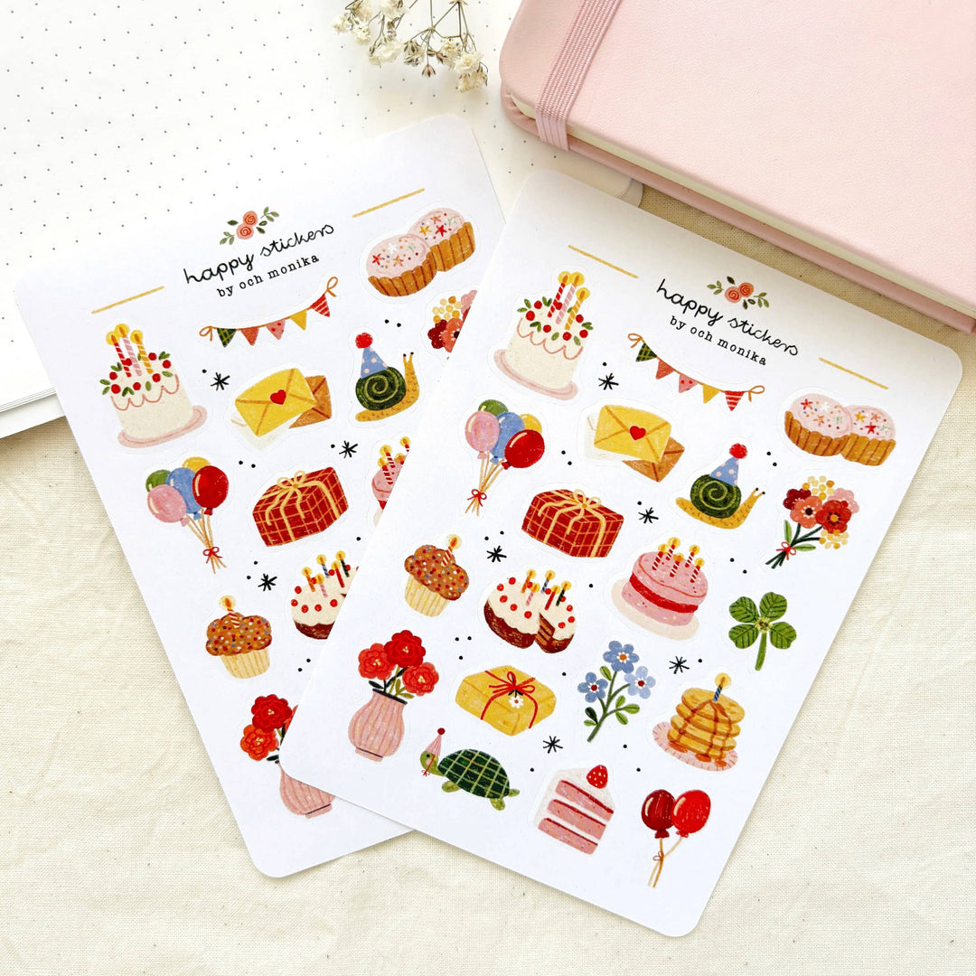 Happy Birthday - Planner &amp; Journal Stickers | A6 Matte Paper