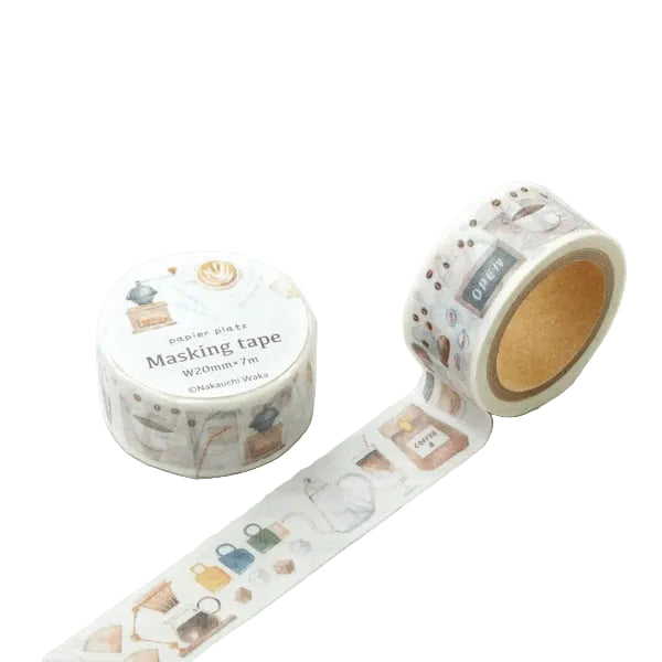 Papier Platz Nakai Wakka Washi Tape - Coffee